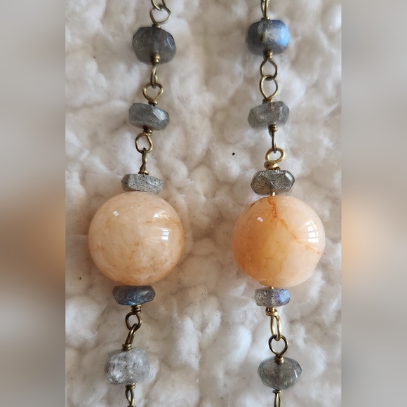 HAND CRAFTED Natural Stone Tassel Necklace - Picture 3 of 4